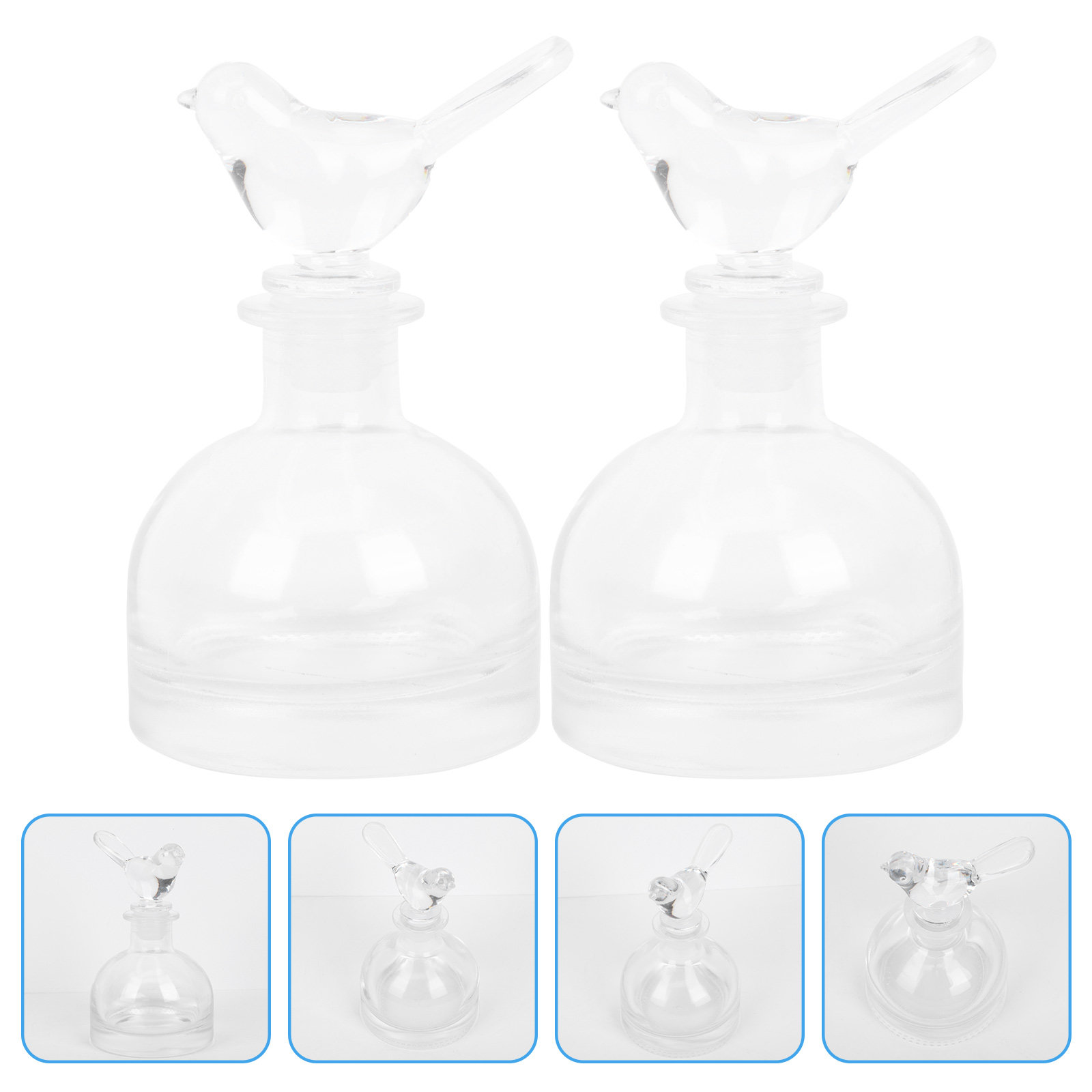 Fragrance Perfume Car - 2Pcs 유리 향수병 프리미엄 투명하고 튼튼한
