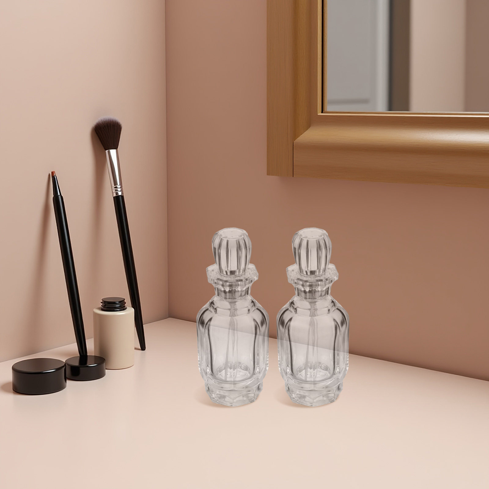 Perfume Fine Fragrance - 2Pcs 향수 데칸트 병 유리 투명