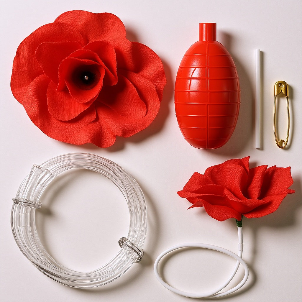 Rose Water Spray - 재미있는 물 분사 장미 브로치 1개,