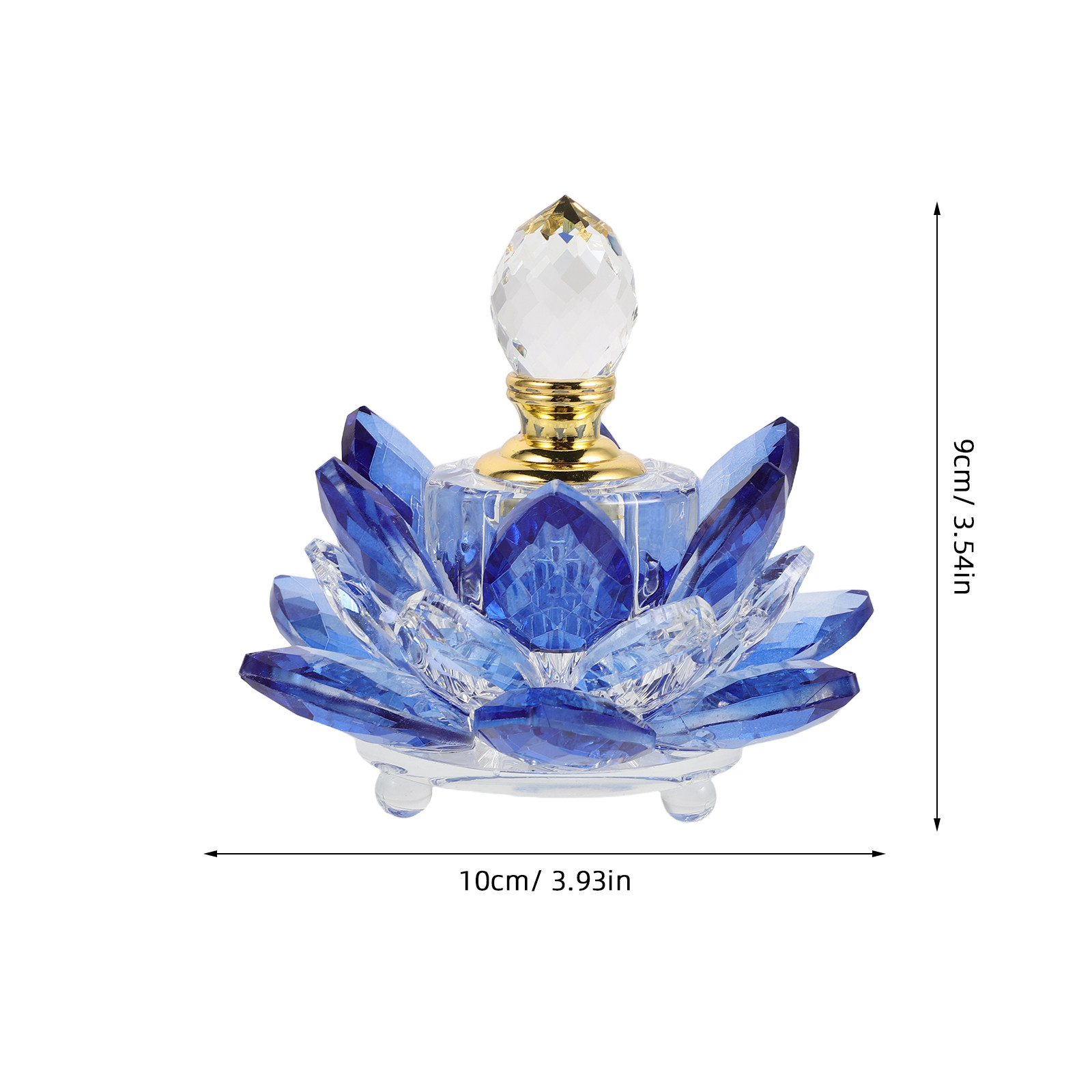 크리스탈 연꽃 모양 리필 가능 향수병 우아한 블루 드롭 - Perfume Fragrance Blue 리뷰 및 가격