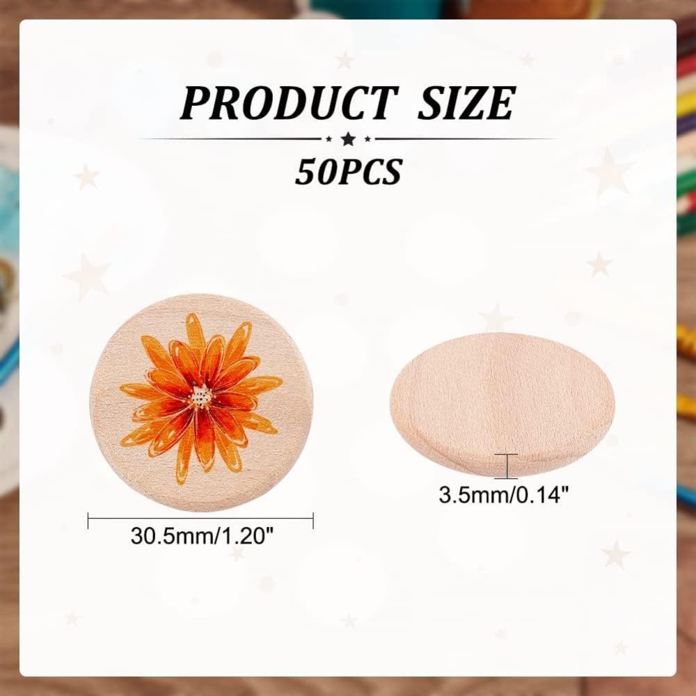 50개 30.5mm 무지 너도밤나무 슬라이스 통나무색  - Oud Wood Chip 리뷰 및 가격