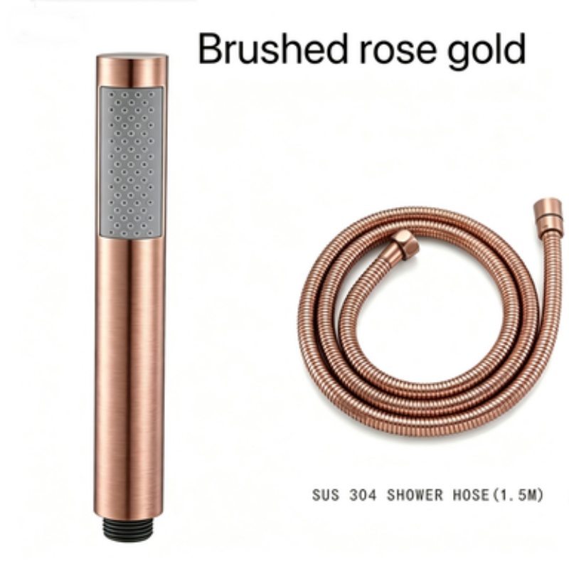 304 스테인레스 스틸 핸드헬드 샤워 헤드 브러시드 골 - Rose Water Spray 리뷰 및 가격
